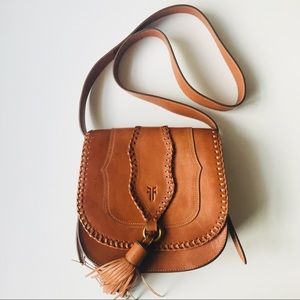 SampleSale Find Frye WhipstitchTassel Saddle Bag